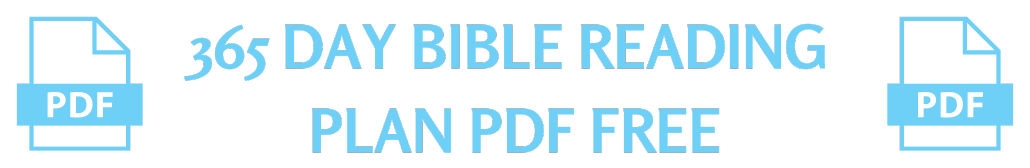 365 Day Bible Reading Plan Pdf Free